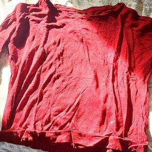 Massimo Dutti linen burgundy top